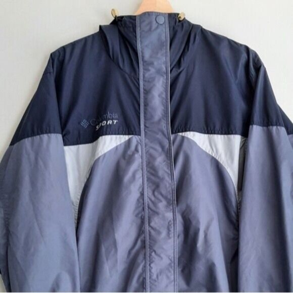 COLUMBIA Sport Windbreaker Jacket - Double Zip-up Sz S Flawed - Picture 3 of 16